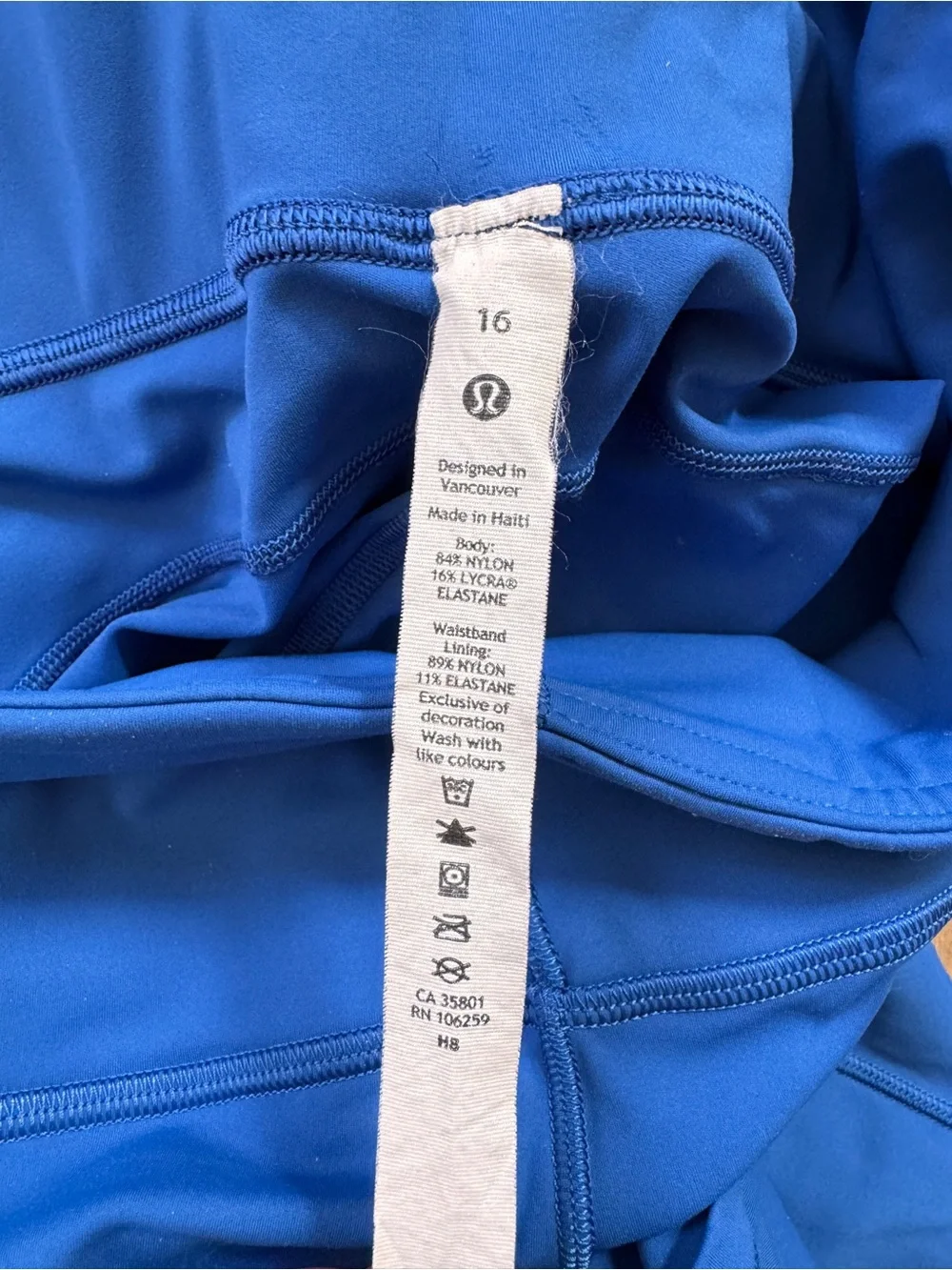 lululemon athletica Women’s Blue Capri Leggings - Sz 16, GUC